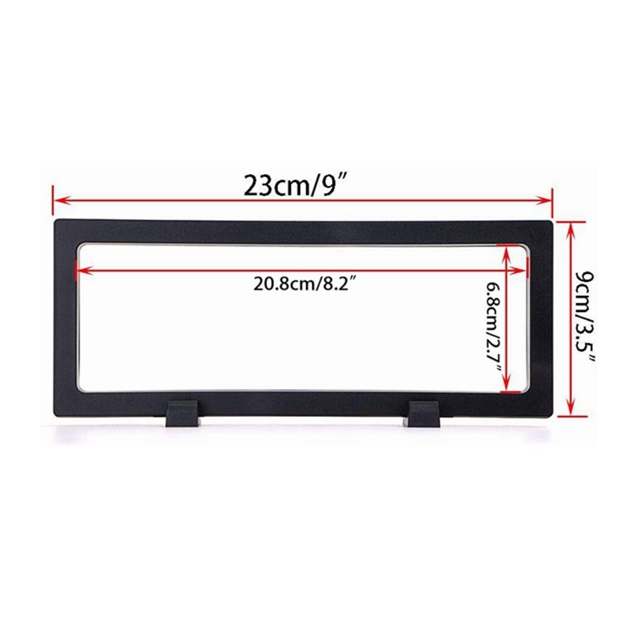 3Pcs 3D Floating Display Coins Case Black Stand Holder 9″×3.54″×0.75″ Frame B577