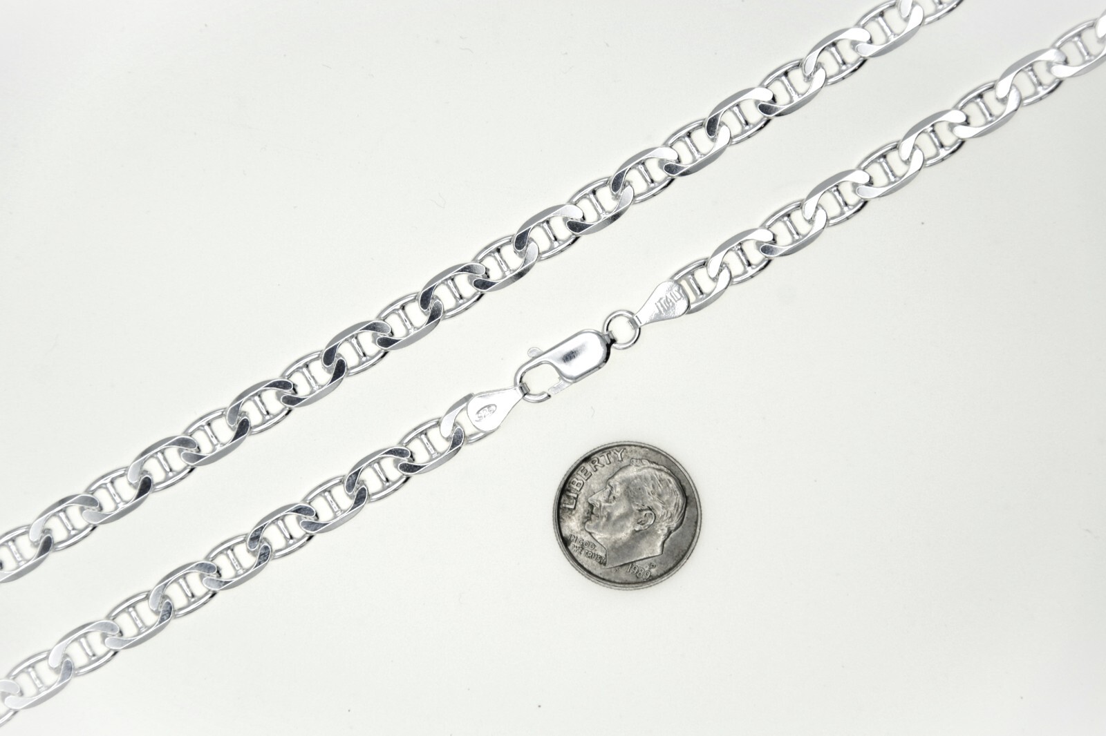 ITALY 925 SOLID Sterling Silver MARINER Chain Necklace or Bracelet 7″ – 36″