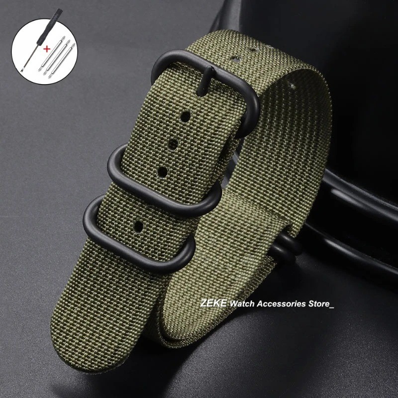 18mm 20mm 22mm 24mm Ballistic Durable Military Nylon Wrist Watch Band Strap