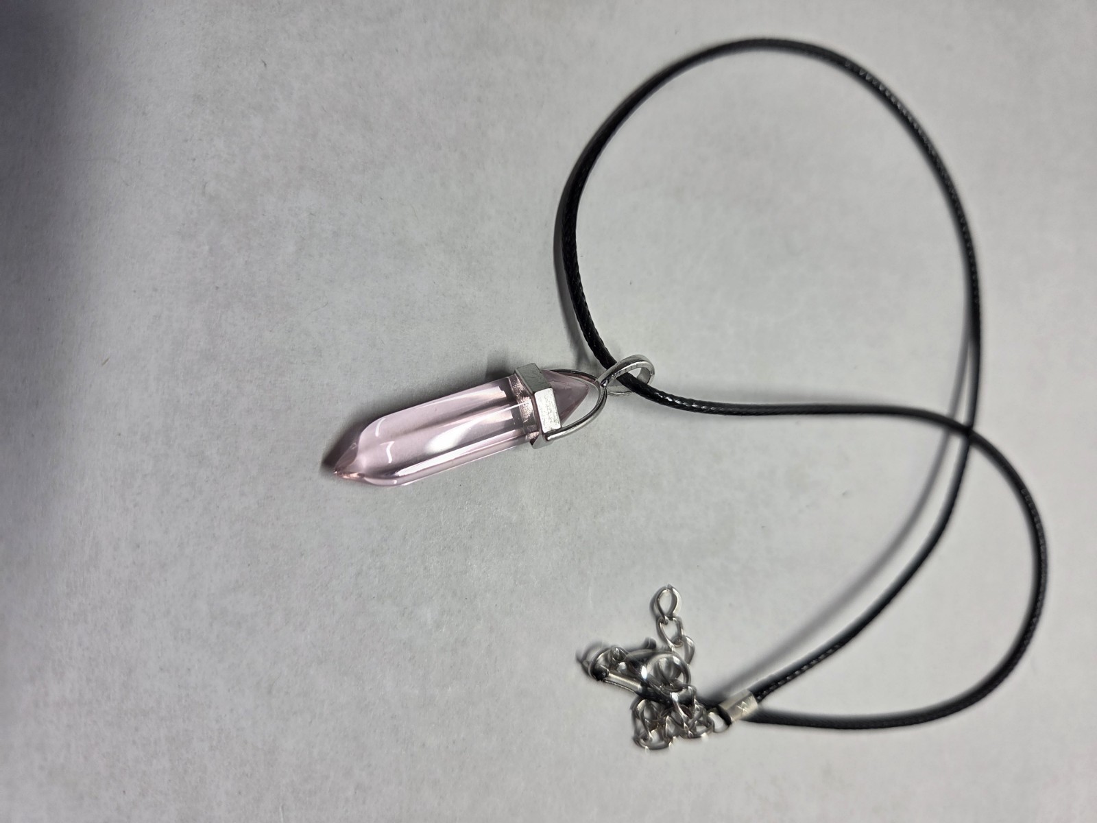 Hexagon Chakra Pendant Necklace With A 16″ Black Rope