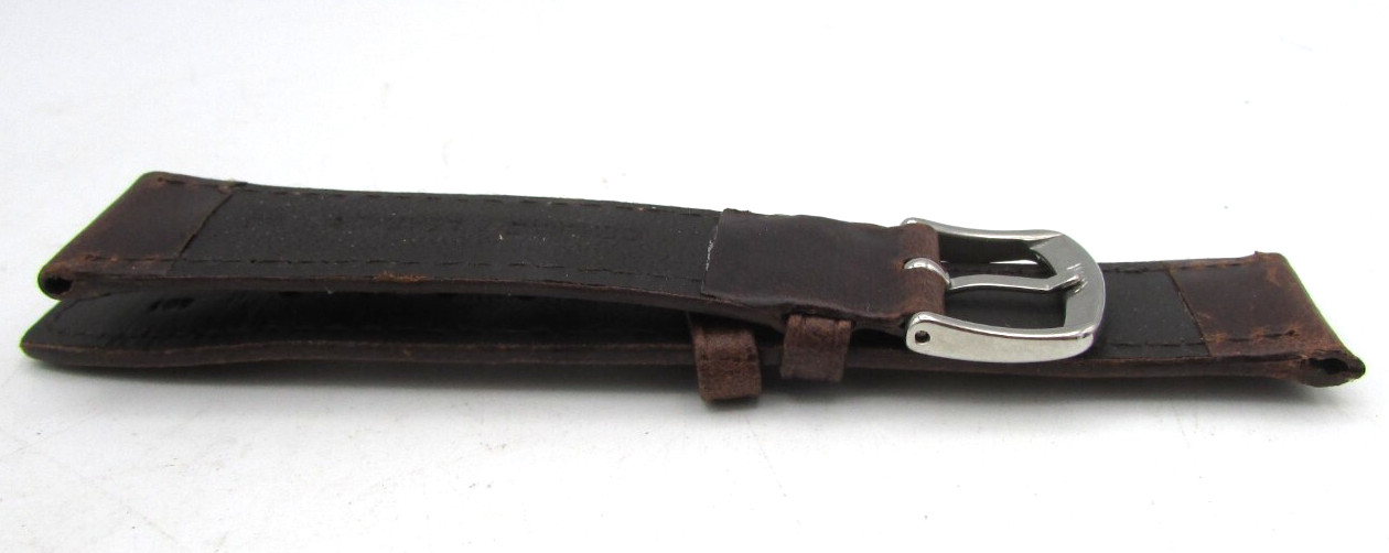 HADLEY ROMA OIL-TAN GENUINE LEATHER WRISTWATCH BAND PARTS OR REPAIR W66