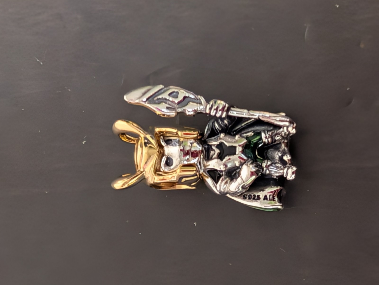 New Authentic Pandora Marvel Loki Charm 925 Sterling & Gold Plated
