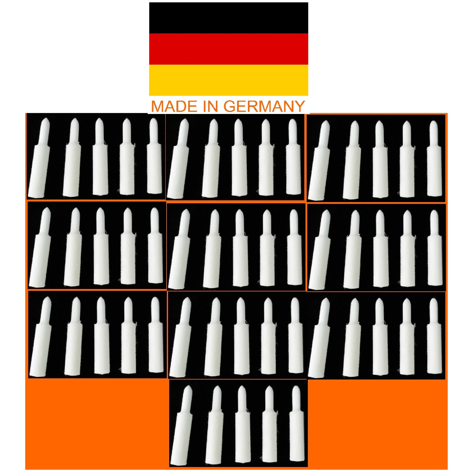 Rhodium Tips Pen Plating Felt Fiber Points Germany Pointed Fine 50pc