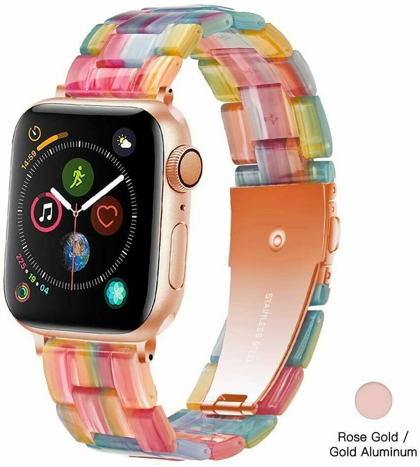 Resin Strap Transparent Loop iWatch Band Bracelet For Apple Watch 8 7 6 5 4 3 2
