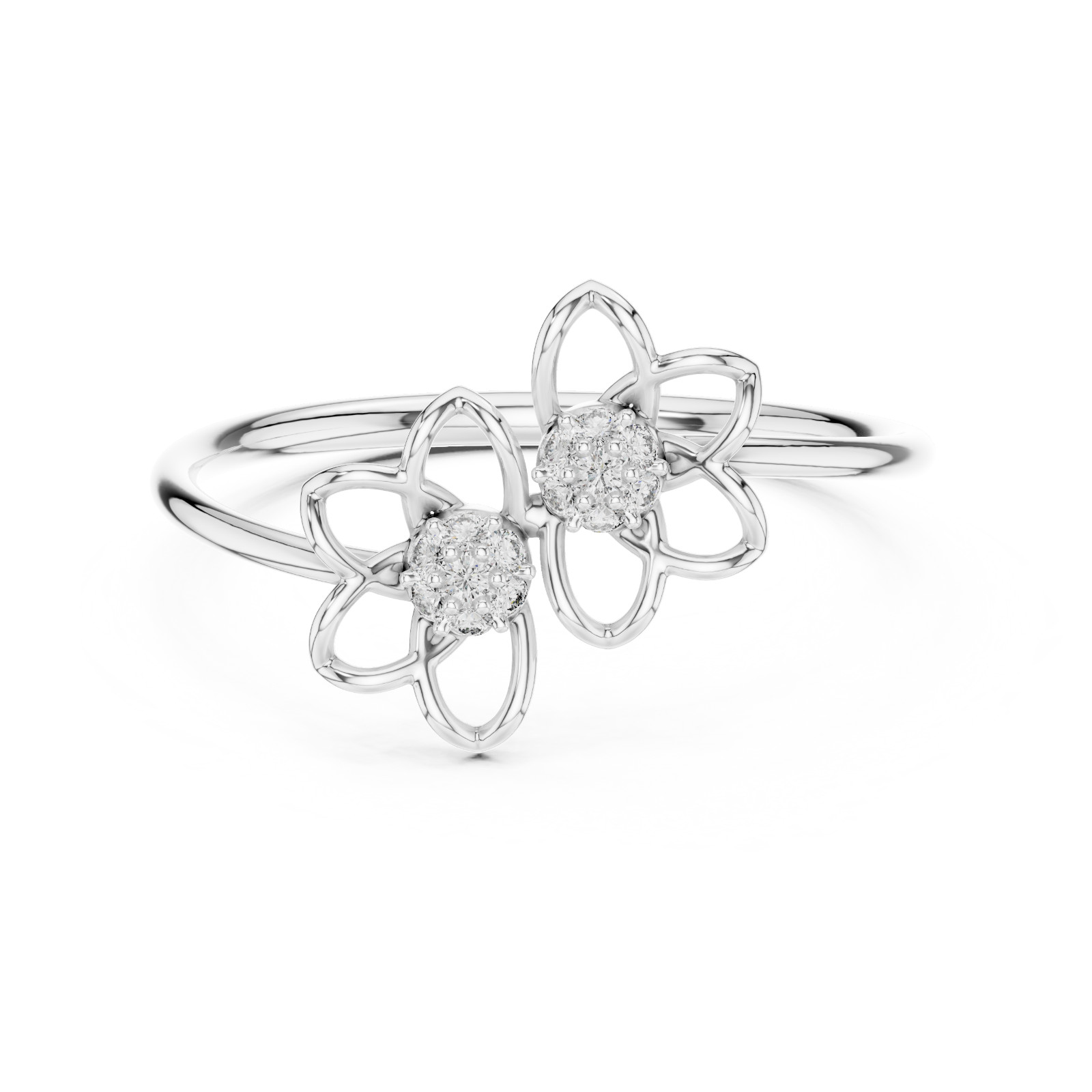 Certified VVS1 Round Natural Diamond Split Shank Anniversary Ring 14k Gold Over