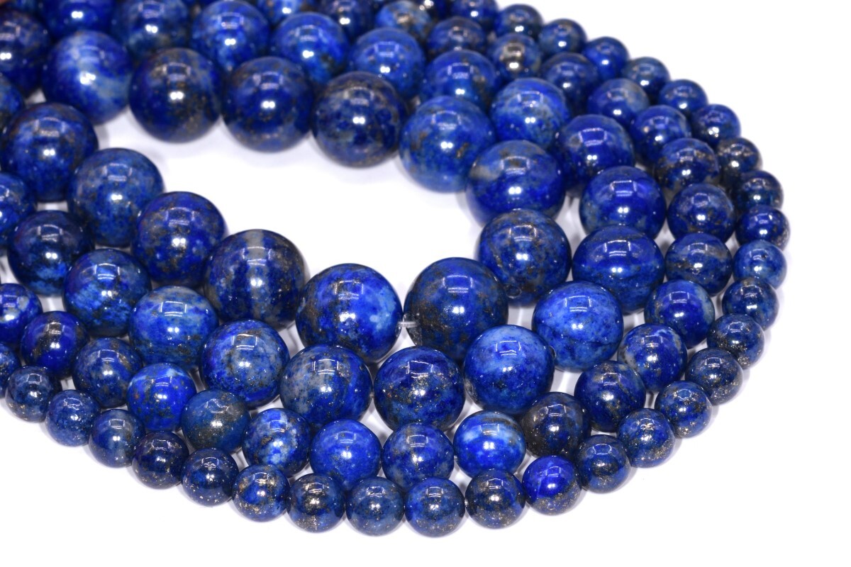 Deep Blue Lapis Lazuli Beads Grade A Round Gemstone Loose Beads 4/6/8/9-10MM