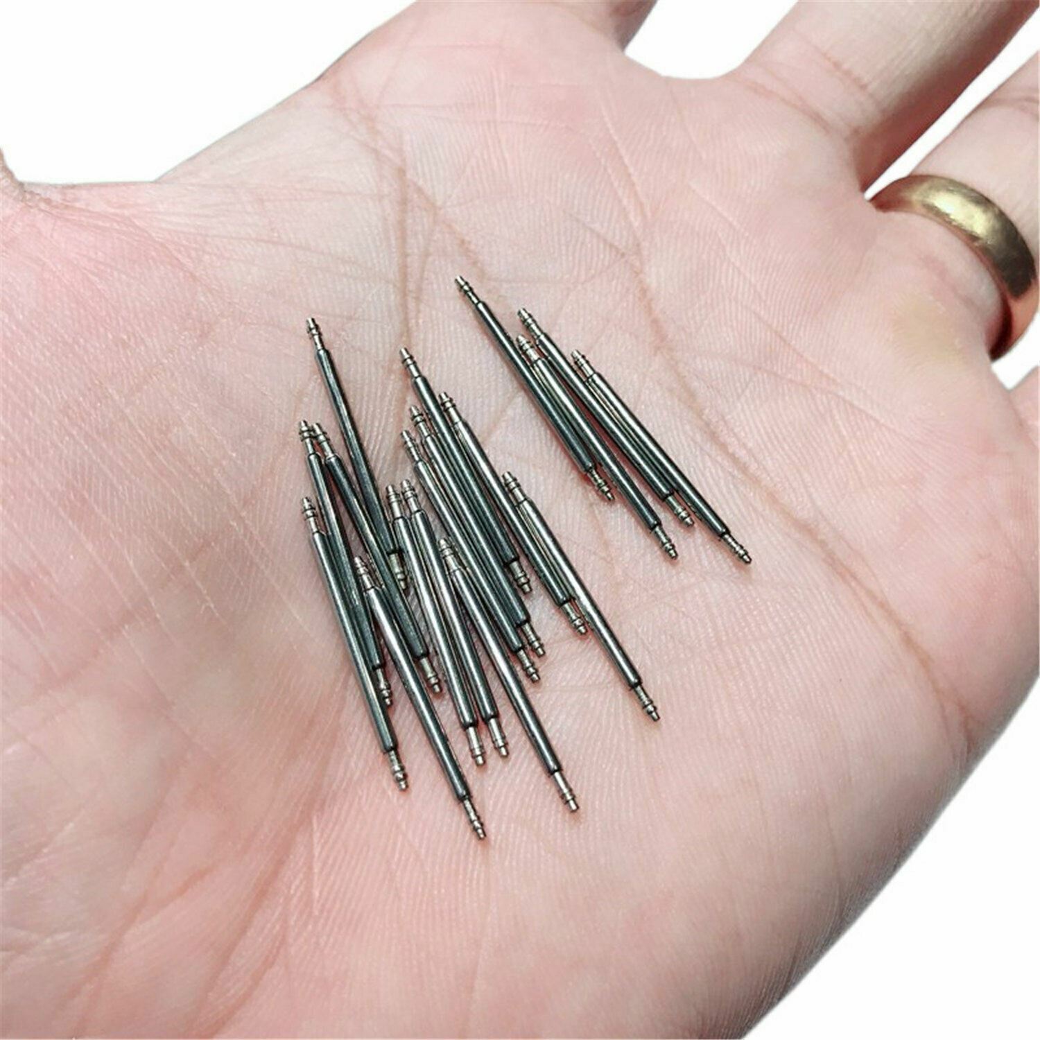 20pcs 1.3mm 1.5mm 1.8mm Solid Stainless Steel Watch Band Spring Bar Pins 10-27mm