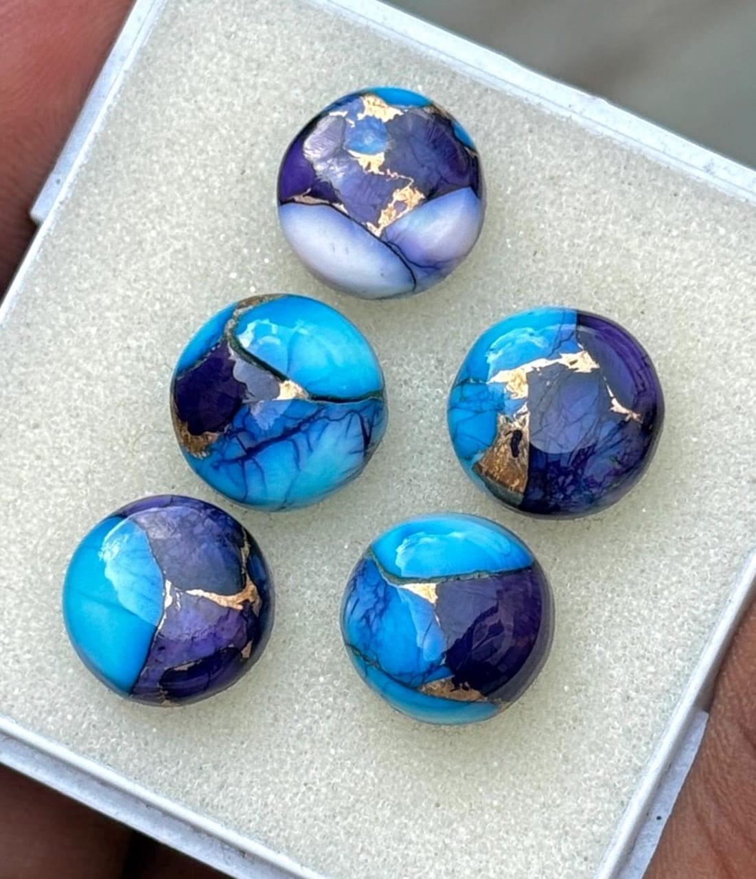 Violet Candy Turquoise Cabochon AAA Grade Round Cabochon Loose Gemstone
