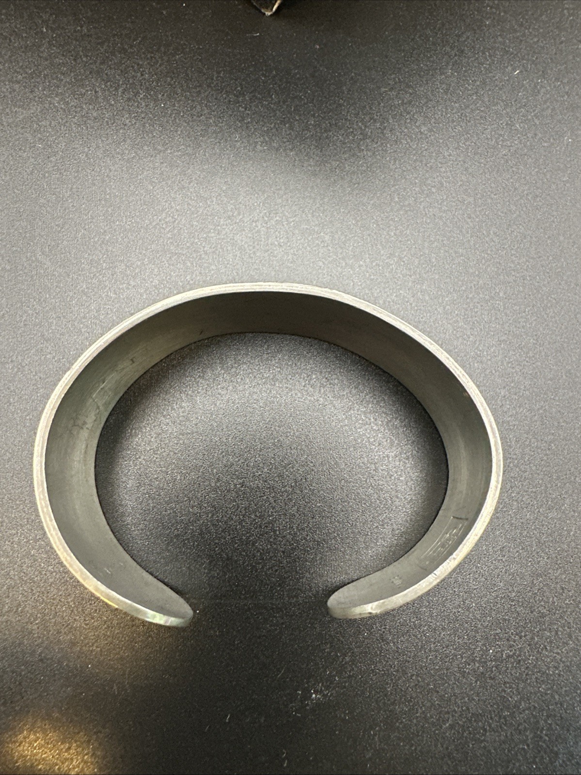 Kirk Stieff Cosmos Pewter Cuff Bracelet Etched Adjustable BohoChic 7/8” Wide C10