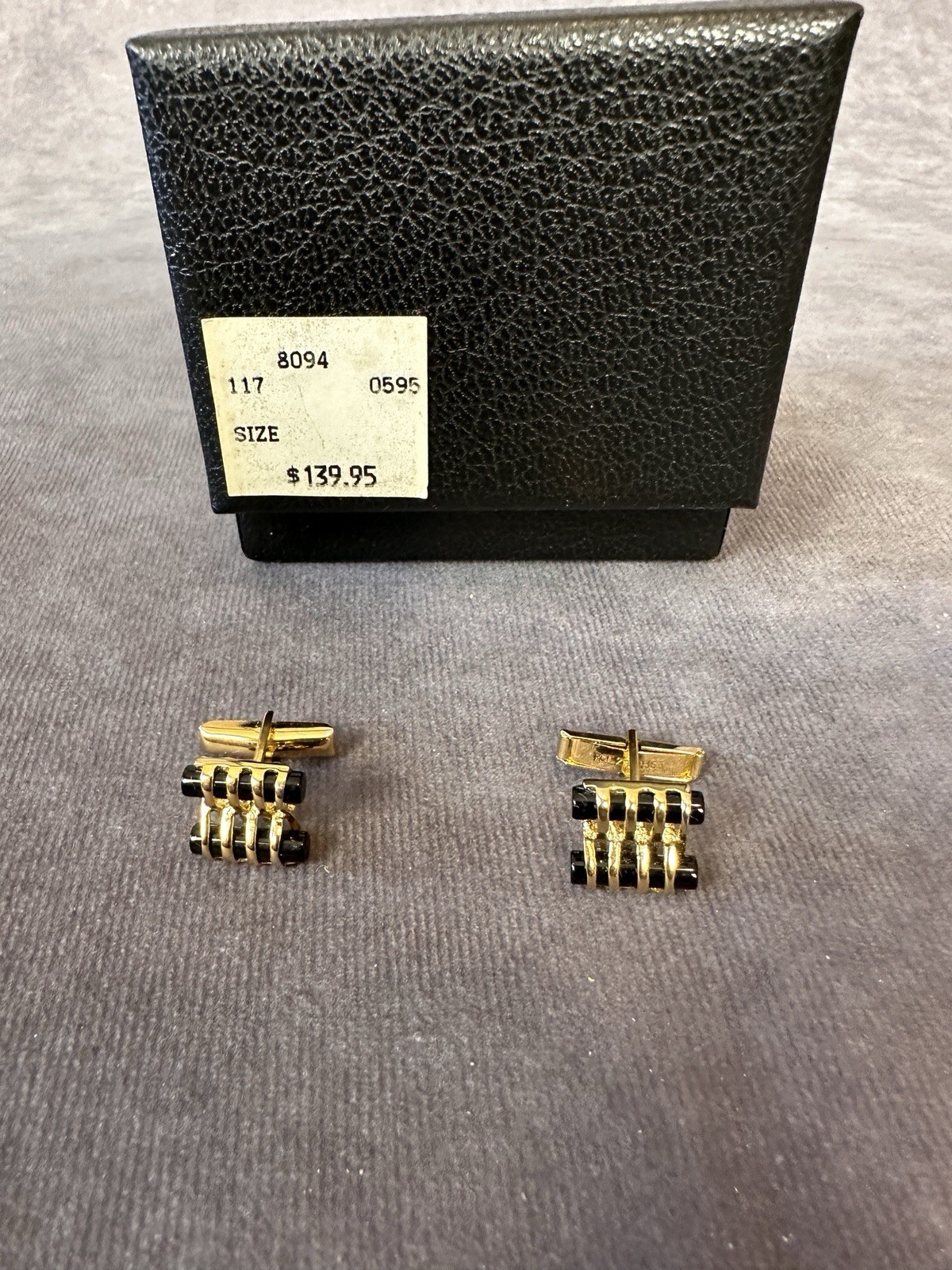 Beautiful Black and Gold Cufflinks from Cedrics of Minneapolis MN