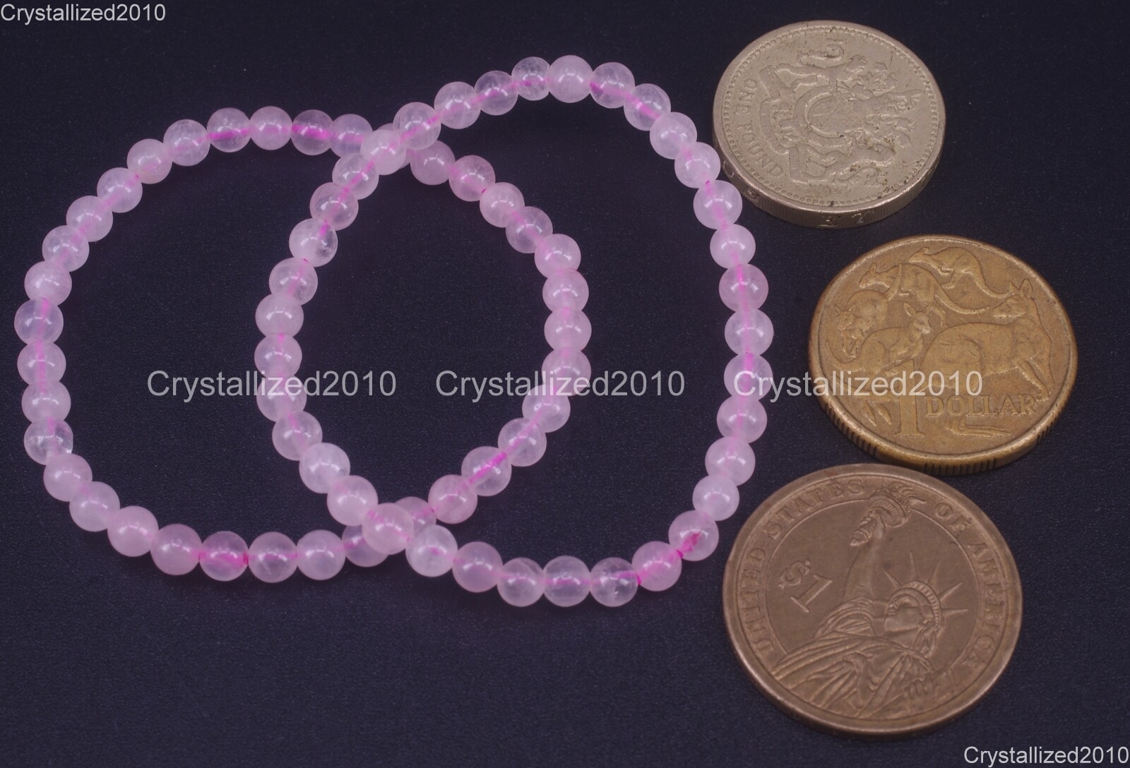 Handmade 4mm Mixed Natural Gemstone Round Beads Stretchy Bracelet Child Size 6″