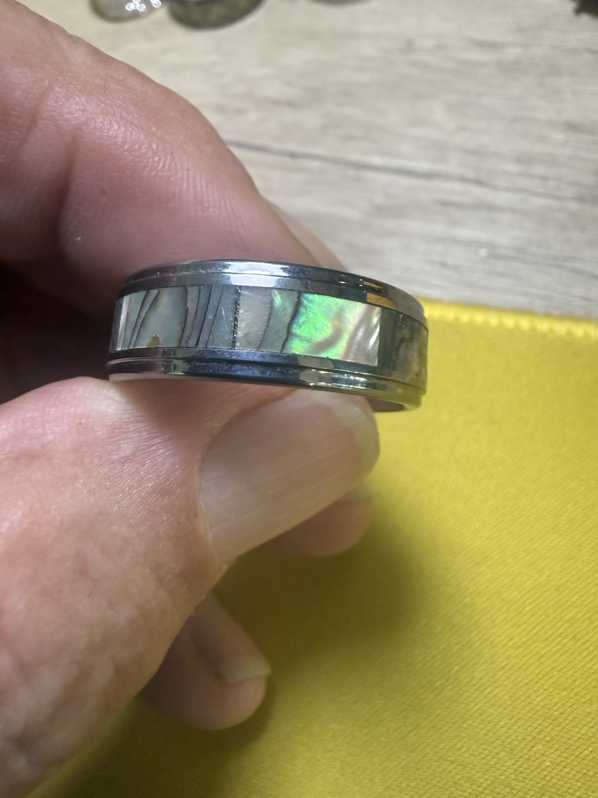 Gray Tungsten Carbide Wedding/Anniversary Band Ring 8mm Unisex Adults Size 11