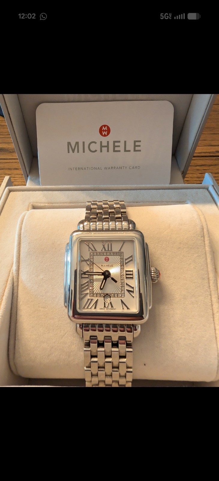 MICHELE Deco Madison 33mm Case Stainless Steel Silver for Women MWW06T000147