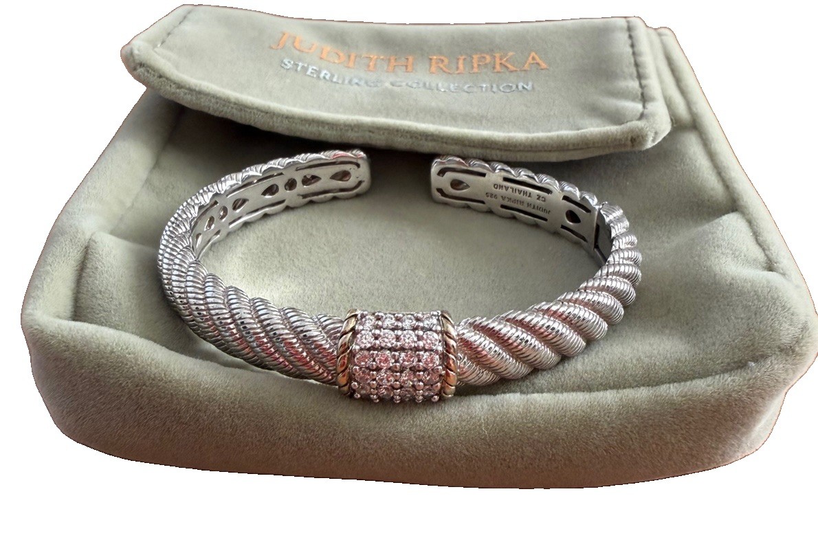 Judith Ripken Cuff And Hoop Earrings Sterling