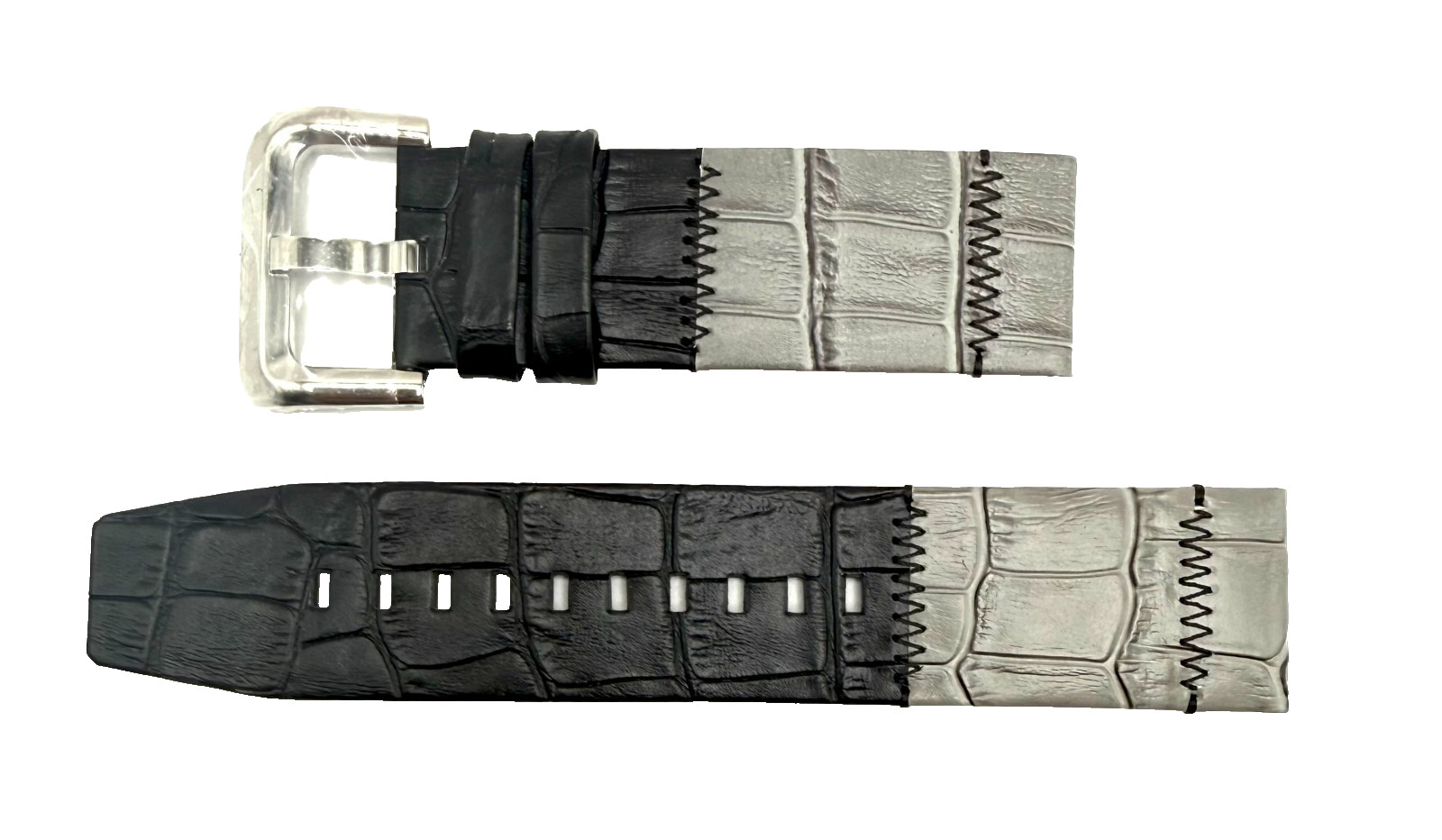 Authentic Invicta Russian Diver 19341 Black /Grey Leather 26mm Watch Band