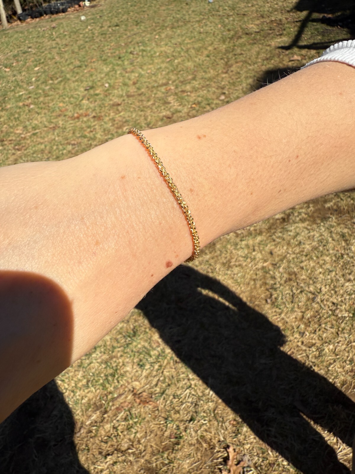 Real Solid 14k Gold Vermeil 925 Silver 3mm Sparkle Rope Bracelet 6-8.5″ Long