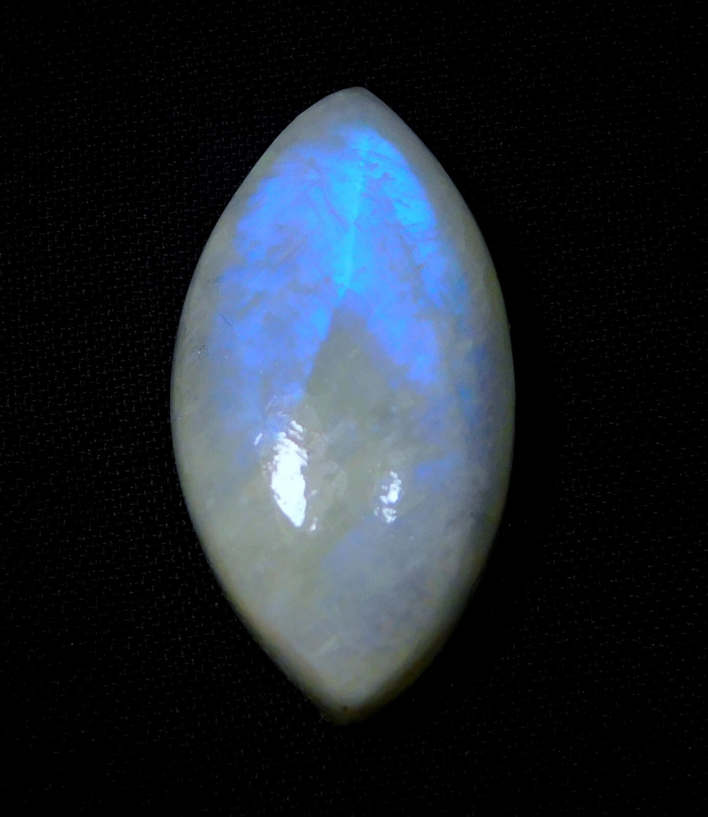19.CT 6x12x23MM 100% NATURAL BLUE FIRE RAINBOW MOONSTONE CABOCHON GEMSTONE CJ394