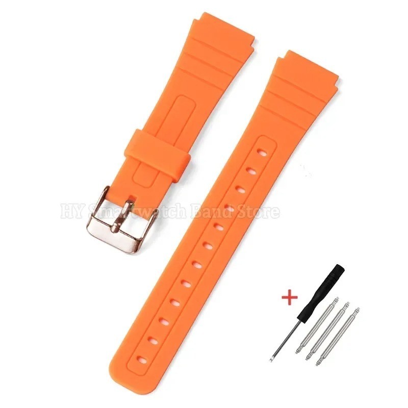 18mm Silicone Soft Watch Strap for Casio F91W F105/108 A158/168 W800H SGW400 AE1
