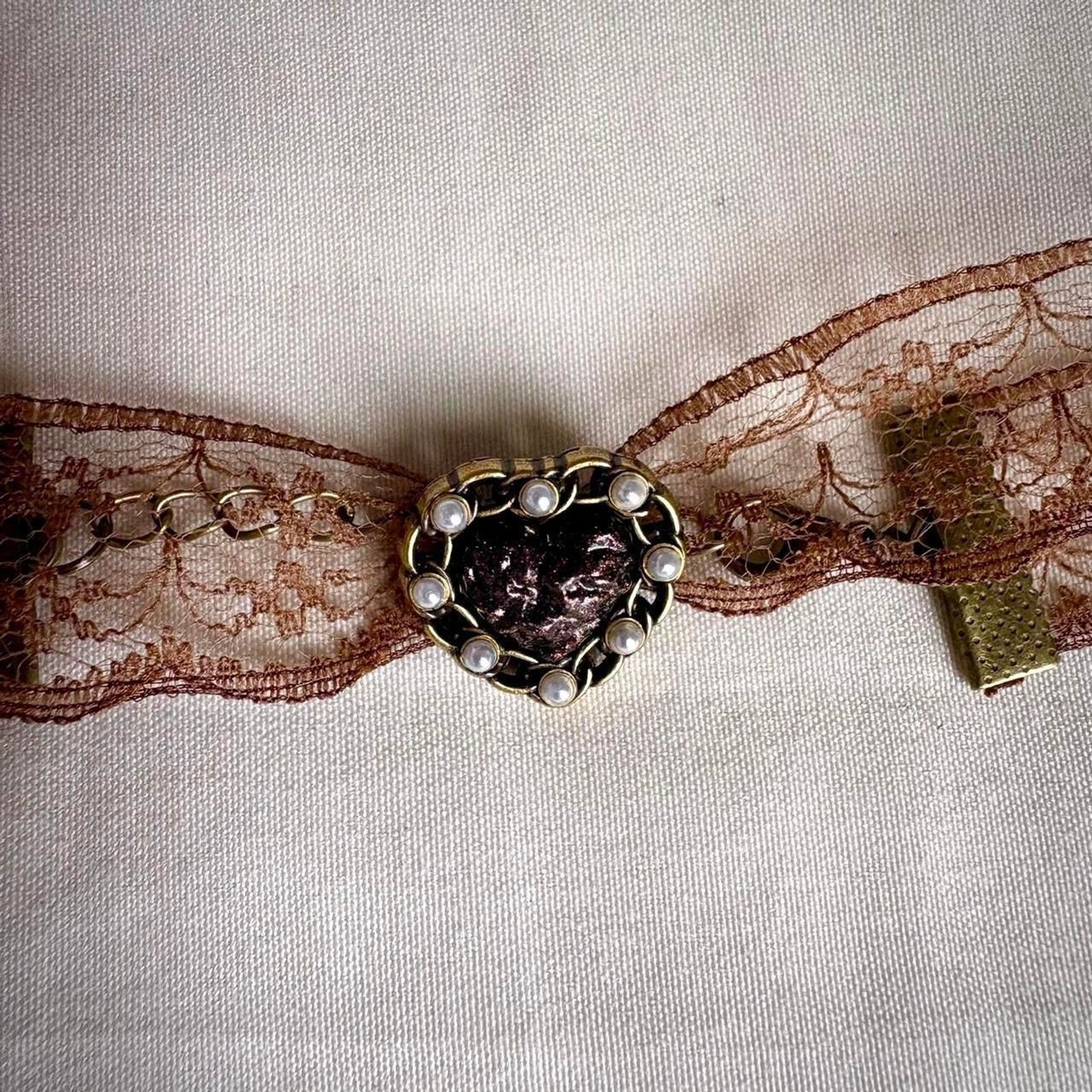 ꧁ᬊᬁ whimsical 90s style lace choker necklace ᬊ᭄꧂