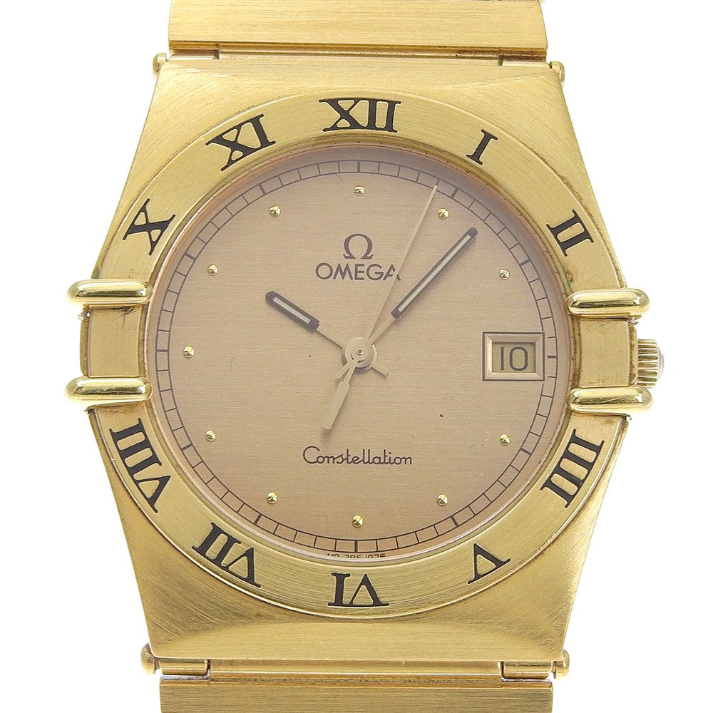 OMEGA Constellation Watches 5313 goldDial Plated Gold Quartz Analog displa…