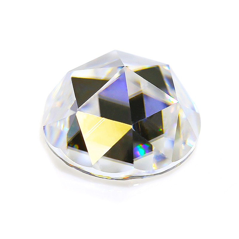 2-12mm Round Shape Flat Rose Cut Moissanite Loose Stone D Color VVS1 Gemstones