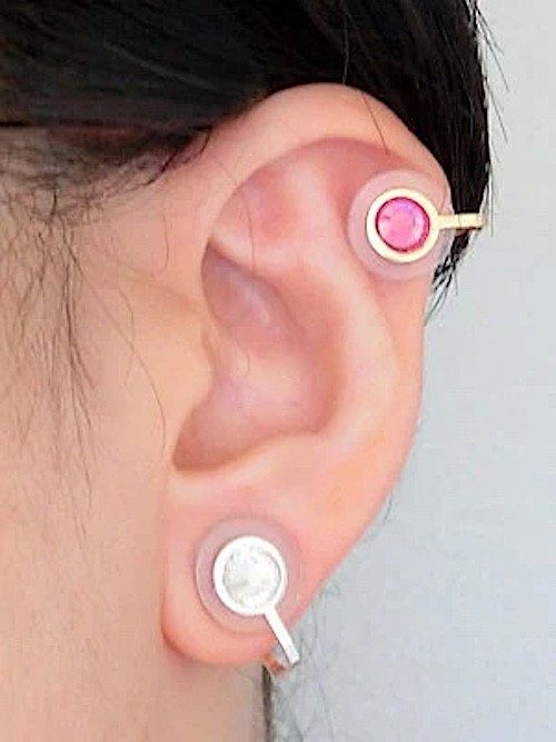 Easily Clip-On Keloid Pressure Earring Silicone Inside, Φ12mm, Clinic Recommend