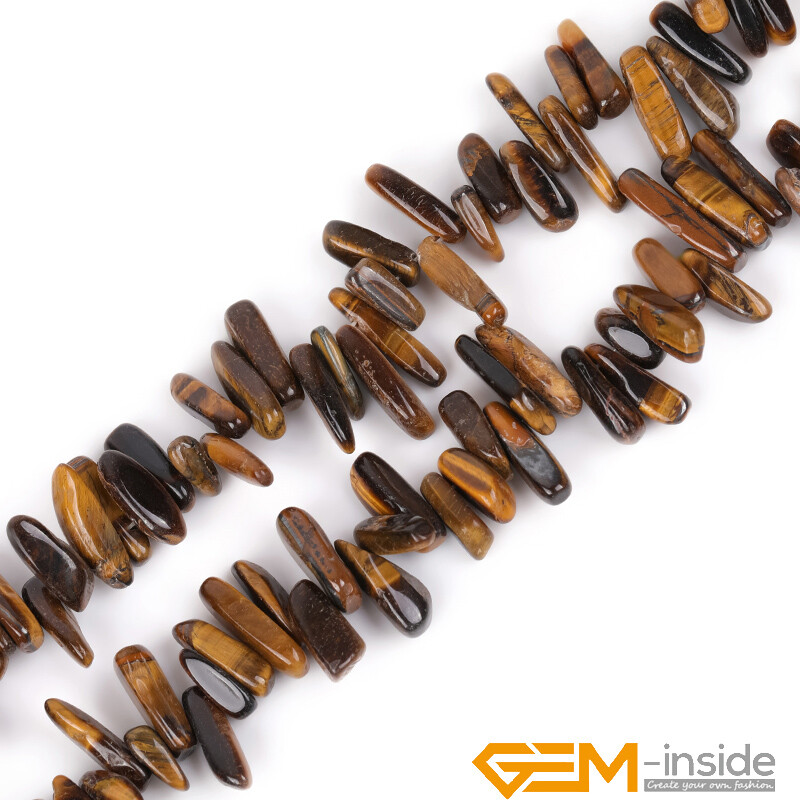 Natural Freeform Gemstone Sticks Spike Chips Beads For Jewellery Making 15″ AU
