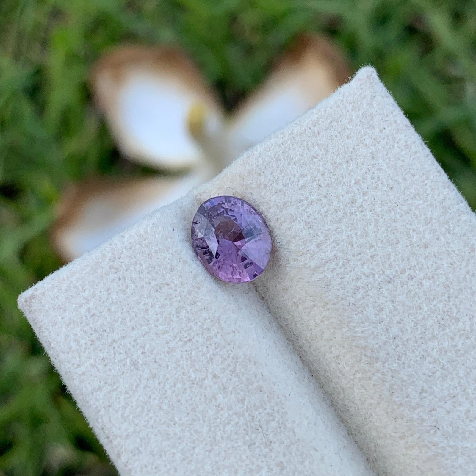 1.35 Cts Natural Lavender Eye Clean Spinel Oval Cut Loose Gemstone Tanzania