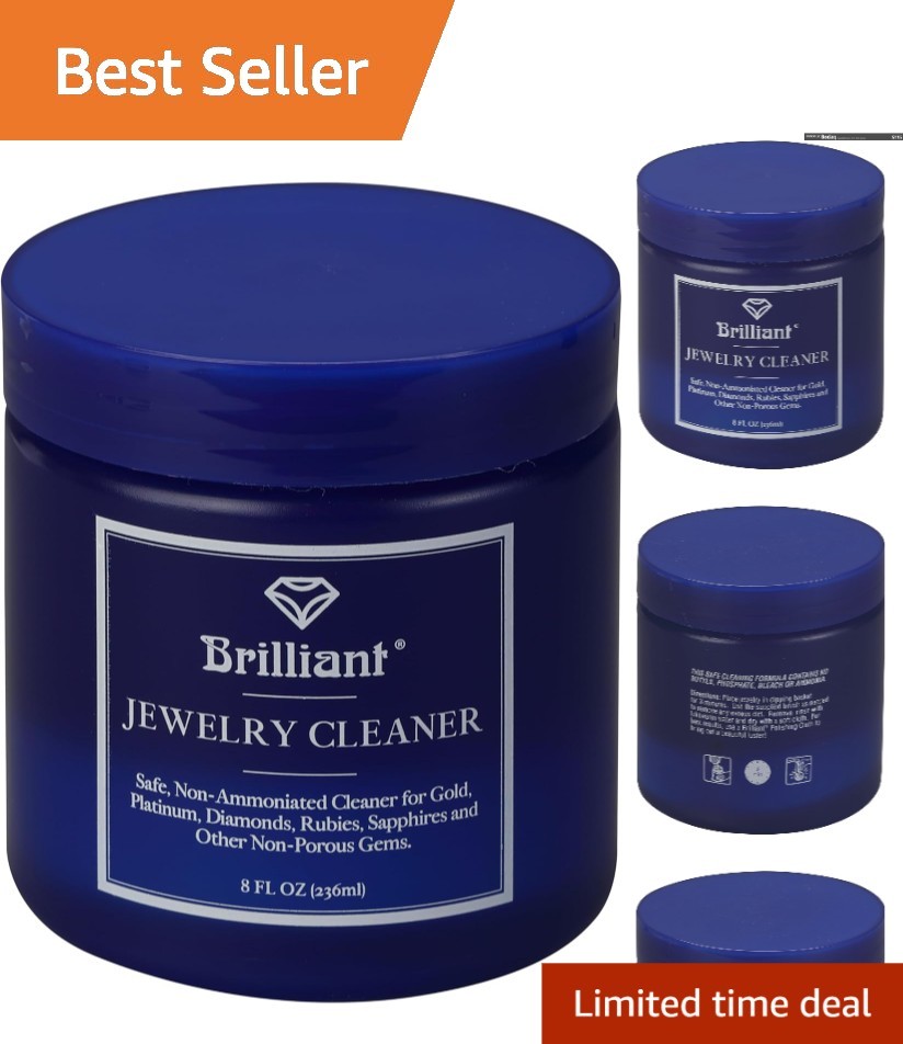 Restore Jewelry Sparkle with 8oz Non-Toxic Cleaner – Ultimate Care Package