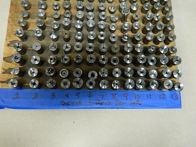 Watchmakers Lathe 10MM D Collets 17 collets in lot FITS LEVIN SELECT ROWS 1 – 13