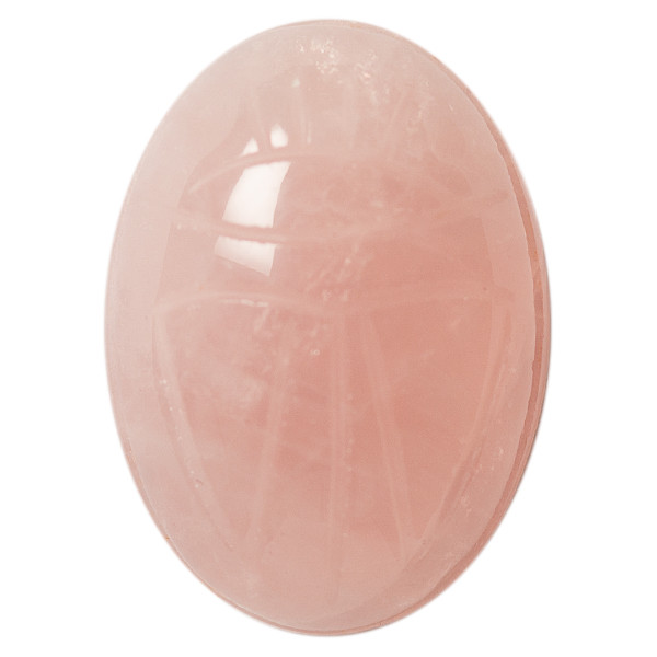 Natural Fine Rose Quartz Scarab – Oval – Brazil – AAA Grade