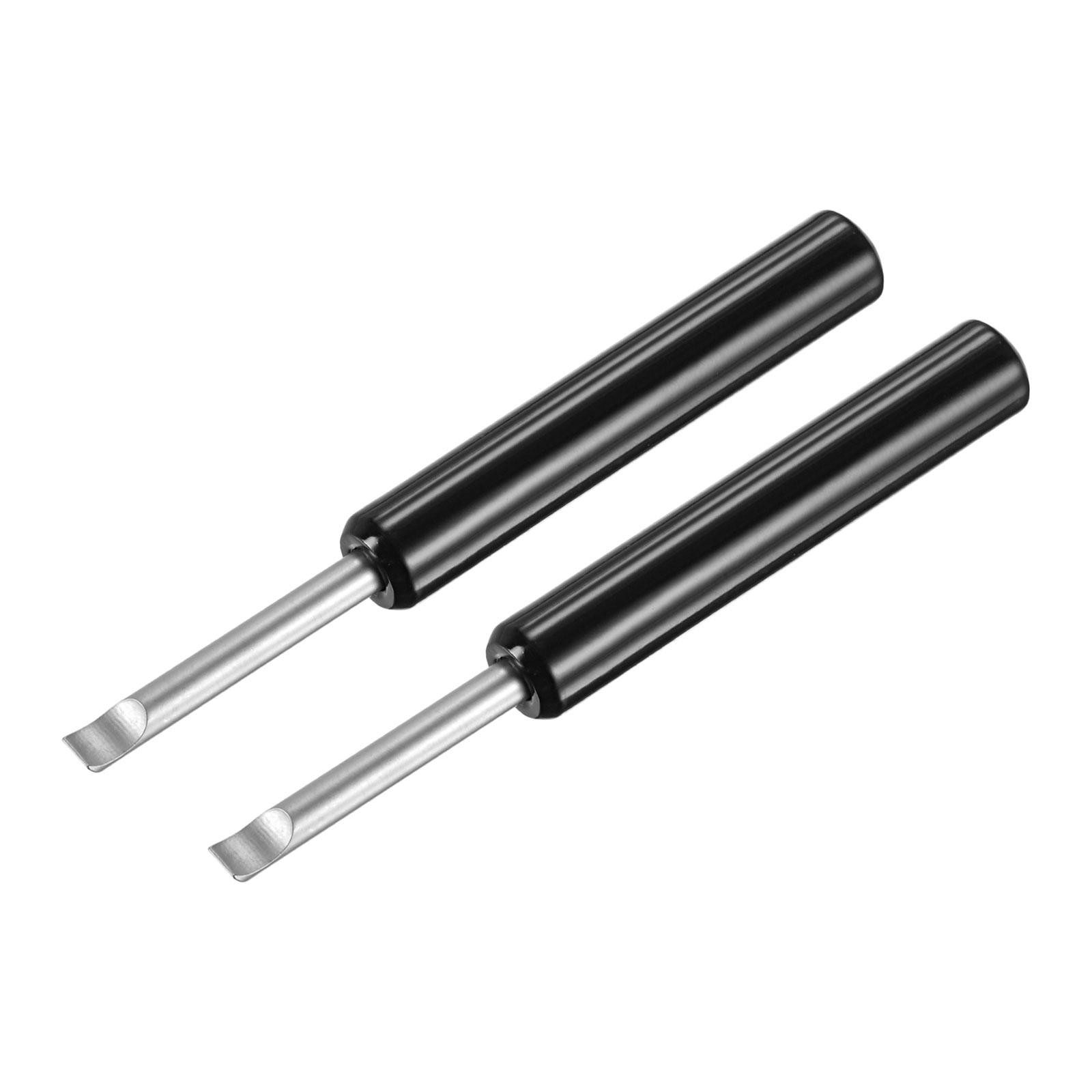 2Pcs Watch Back Case Remover Tool 5mm Width Pry Bar ABS Handle Black