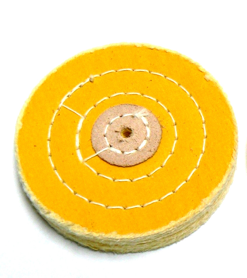 Buff Wheel Yellow Treated Buff 4″ 50ply Leather Center Buffing Polishing Jewelry