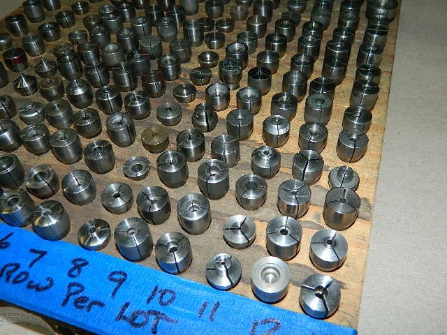 Watchmakers Lathe 10MM D Collets 17 collets in lot FITS LEVIN SELECT ROWS 1 – 13