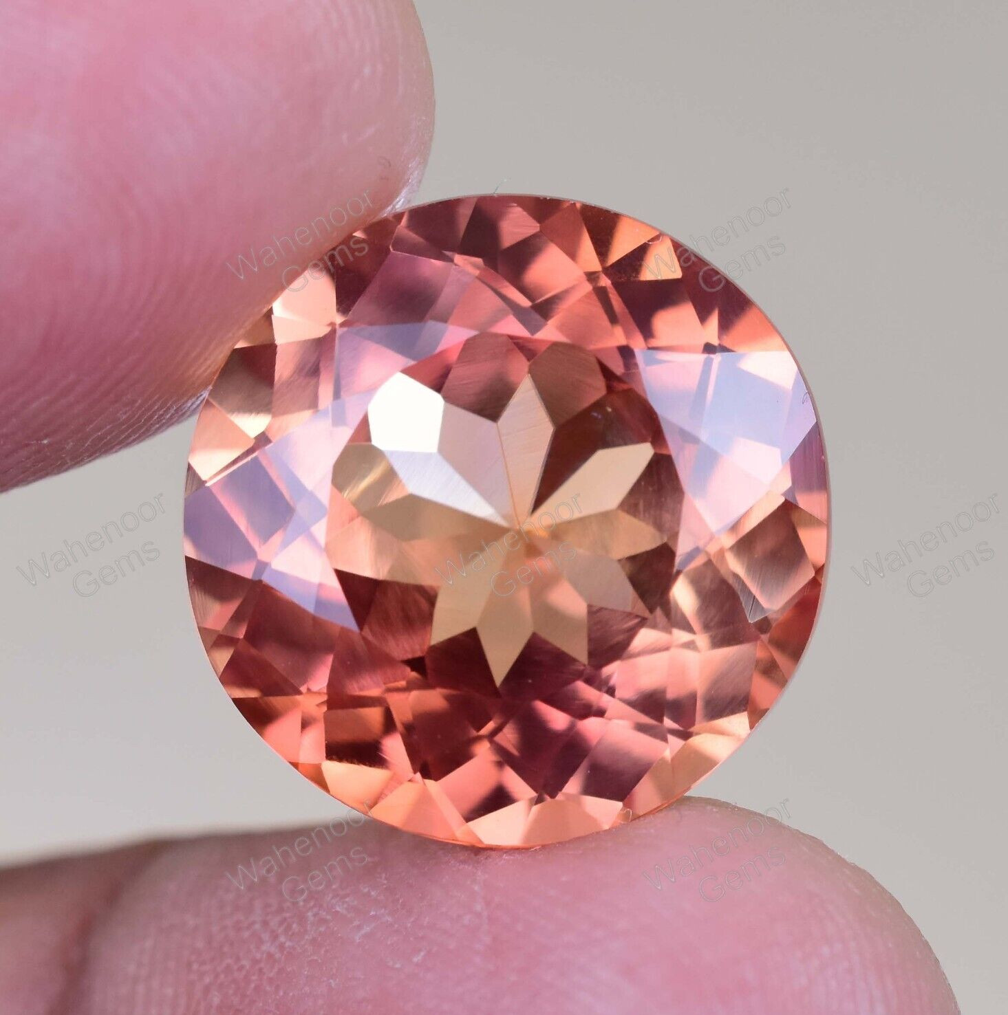 FLAWLESS Natural Padparadscha Sapphire 20.00 Ct Round Certified Loose Gemstone