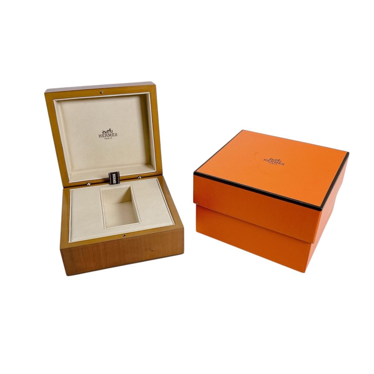 HERMES Storage case wooden box Watches Not specified Brown Women