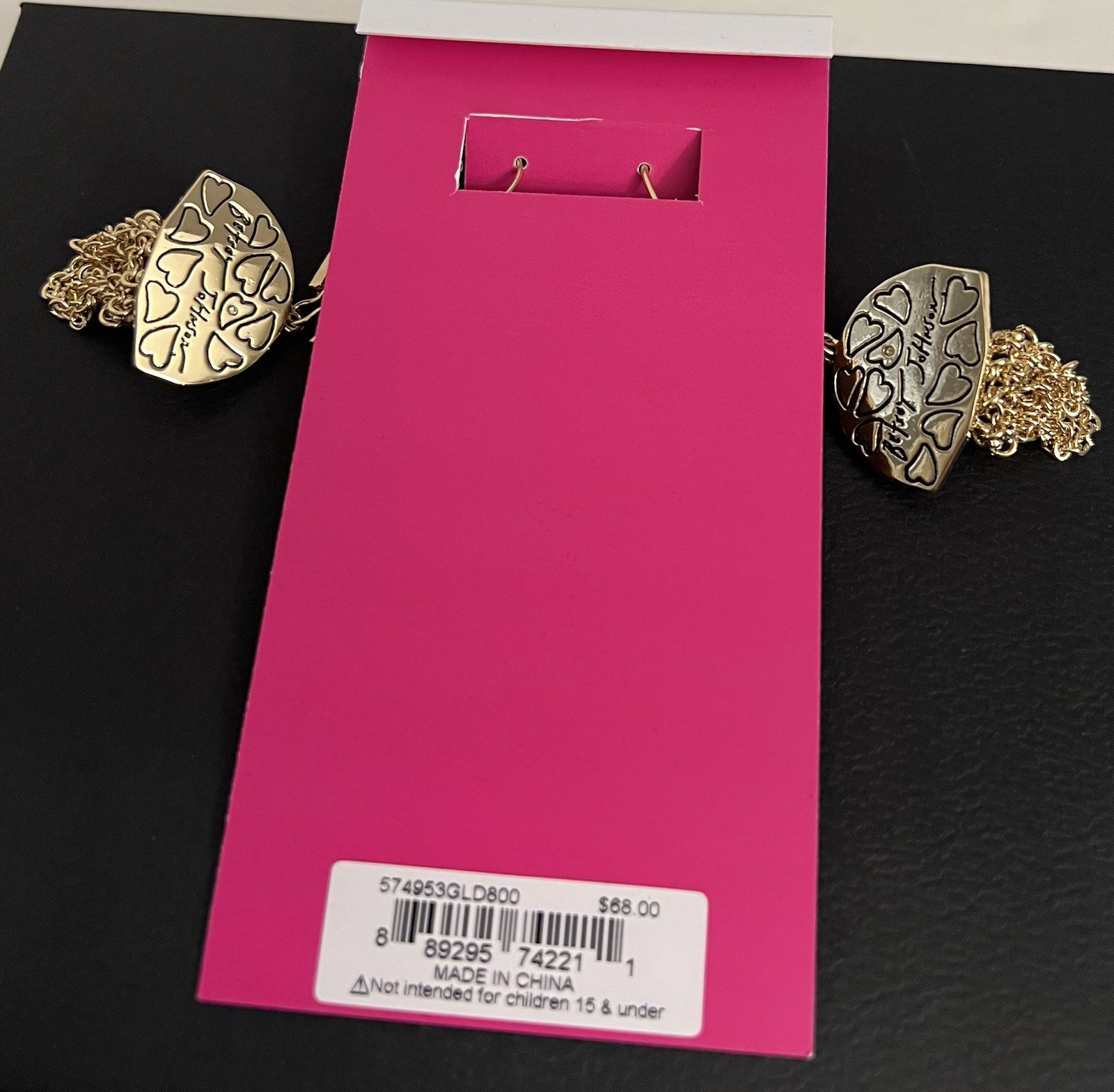 Betsey Johnson Earrings Nothing But Net Basketballs Gold Tone Chains Hooks NWT