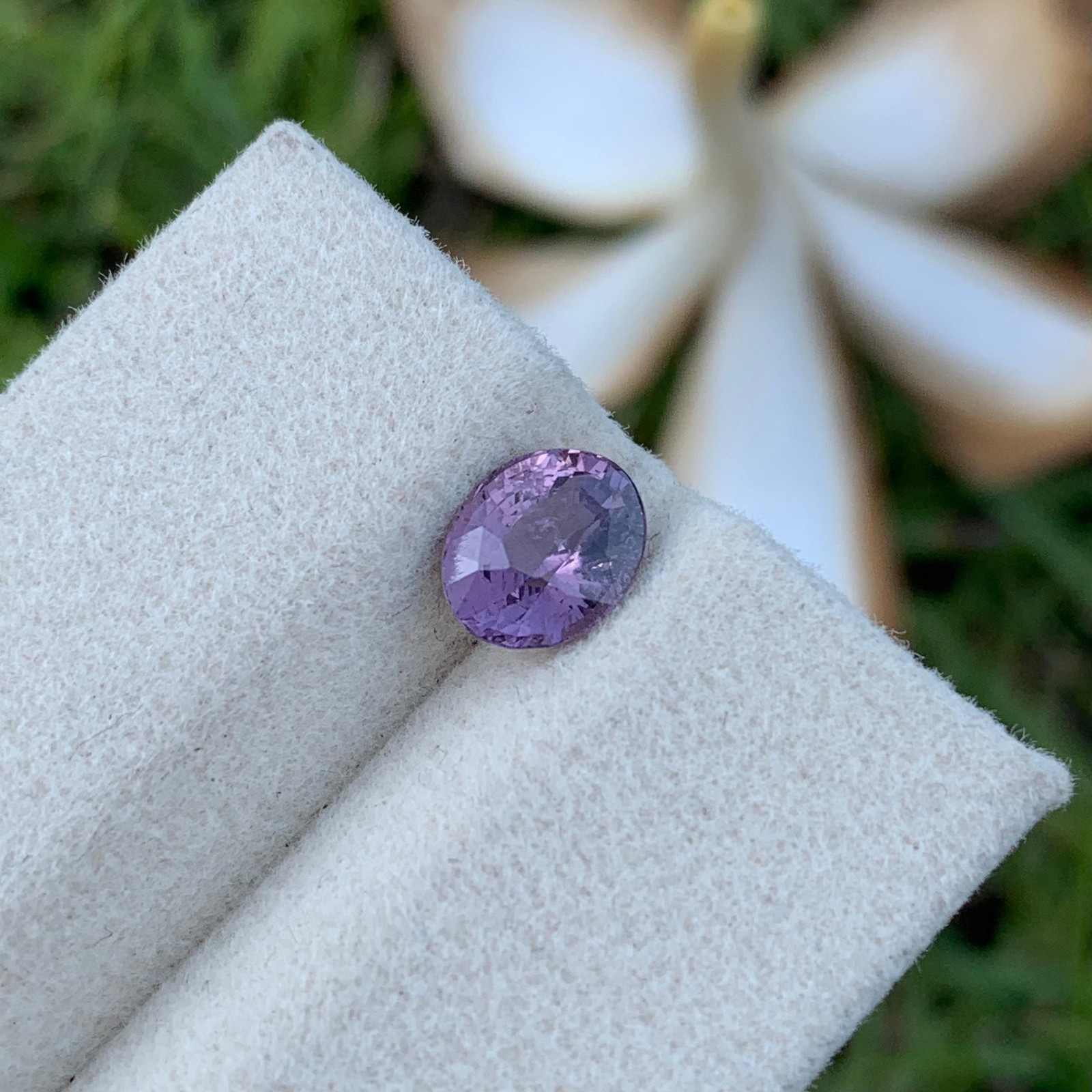1.35 Cts Natural Lavender Eye Clean Spinel Oval Cut Loose Gemstone Tanzania