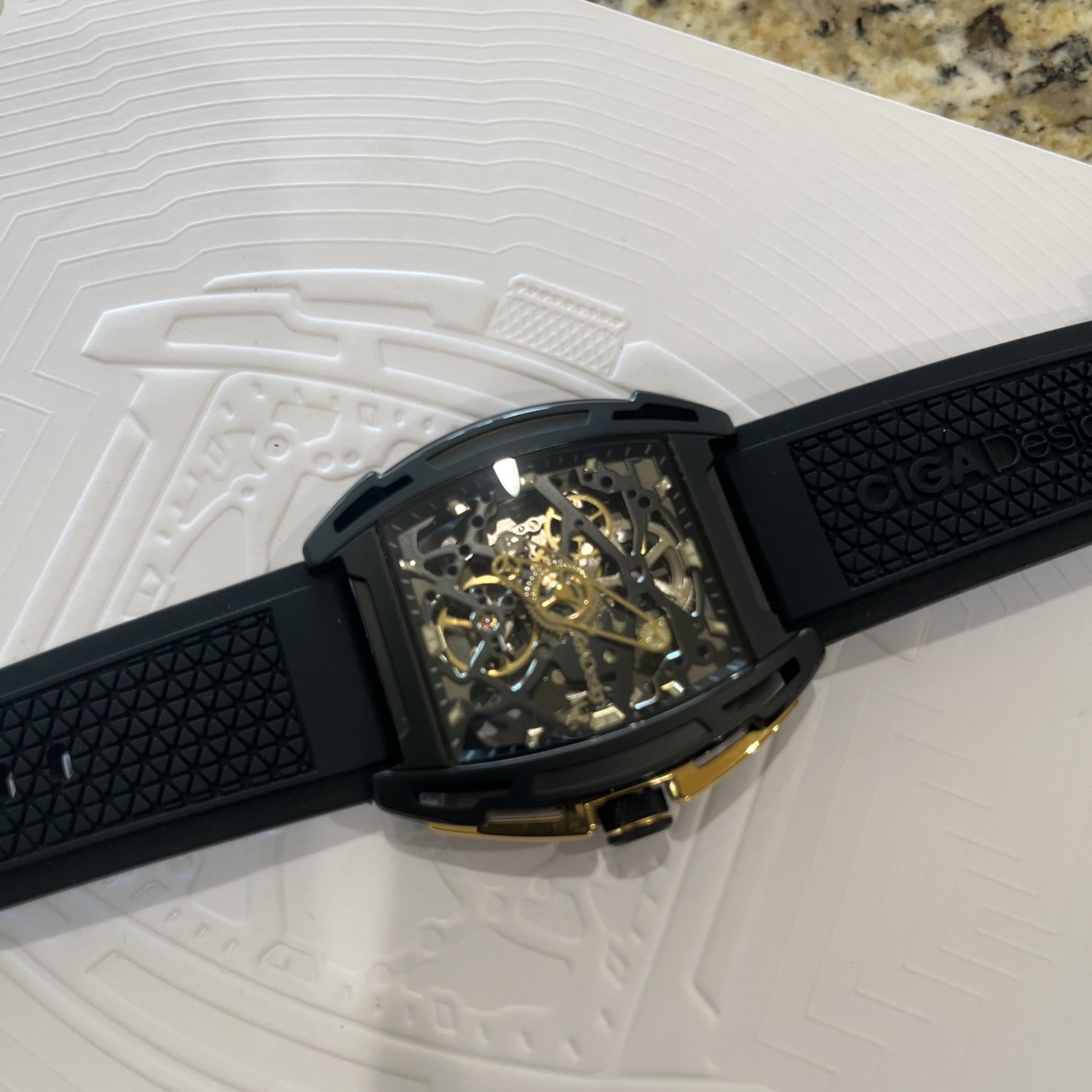 CIGA Design Z Series Automatic Openworked Steel Dlc Gold Black Men’s Watch