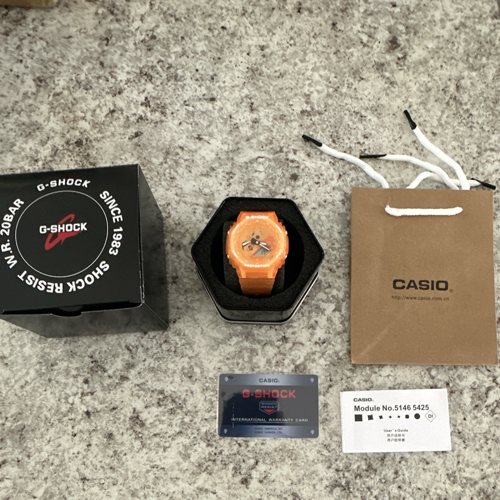 Casio GA2100 G-SHOCK Summer Edition Orange “Dreamsicle” Watch w/ Box & Papers
