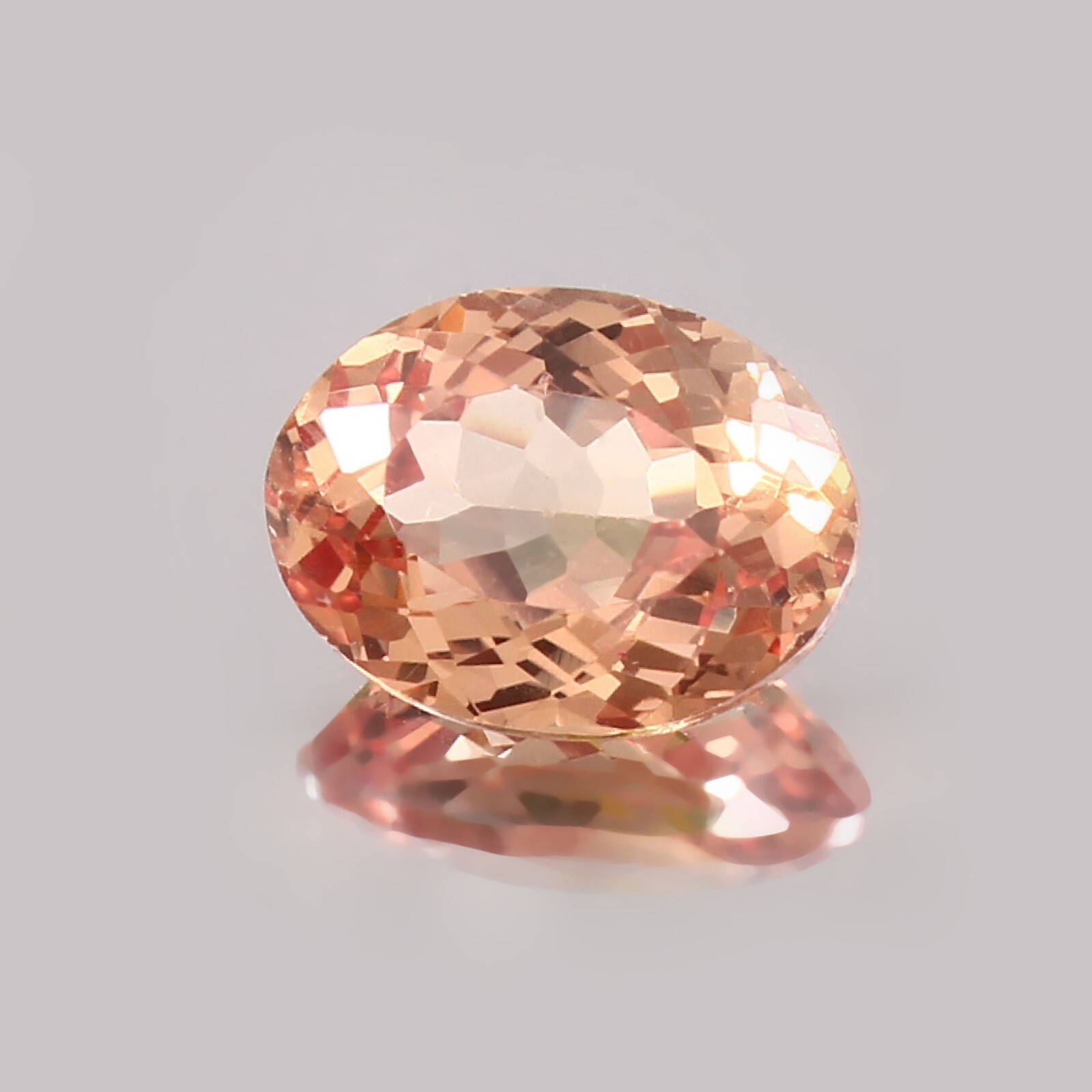 A Natural Flawless Ceylon Padparadscha Sapphire Oval Cut Loose Gemstone 12×10 MM