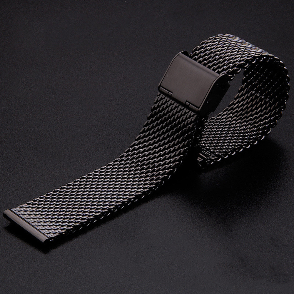Premium Thicked Milanese Mesh Stainless Steel Watch Band Strap Metal 18 20 22 24