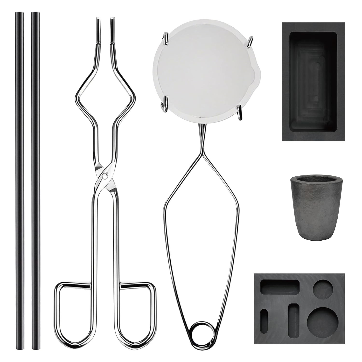 Nelyrho 8-in-1 Metal Casting Kit, Graphite Crucible Set for Melting Metals | Inc
