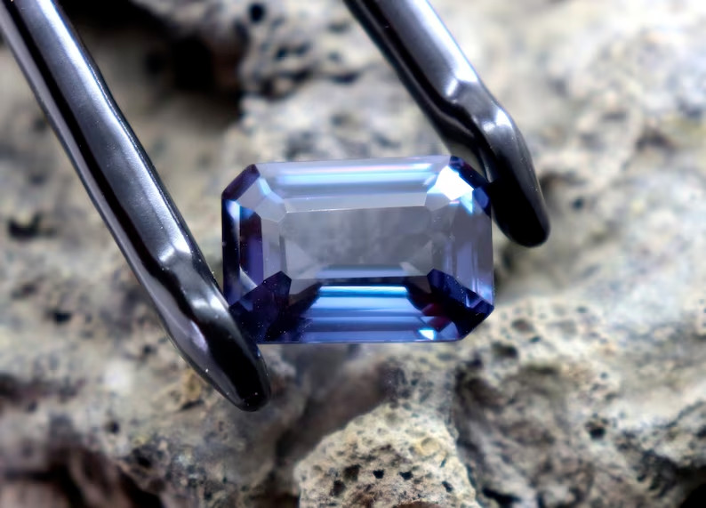 Color Change Natural Alexandrite Emerald Cut 6.50 Ct CERTIFIED Loose Gemstone