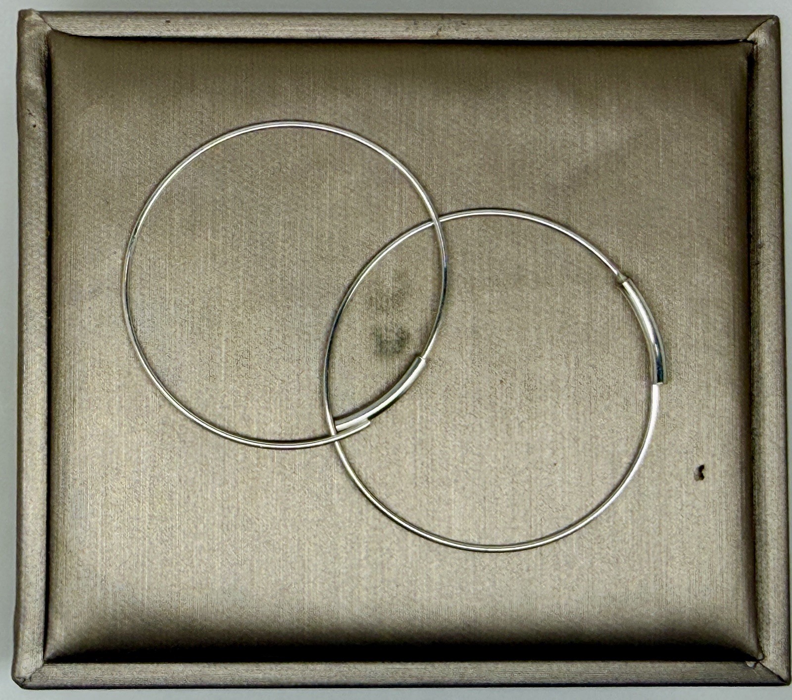 1.5” Light 35mm 1.5mm Thin Sterling Silver 925 Endless Hoop Earrings Earring