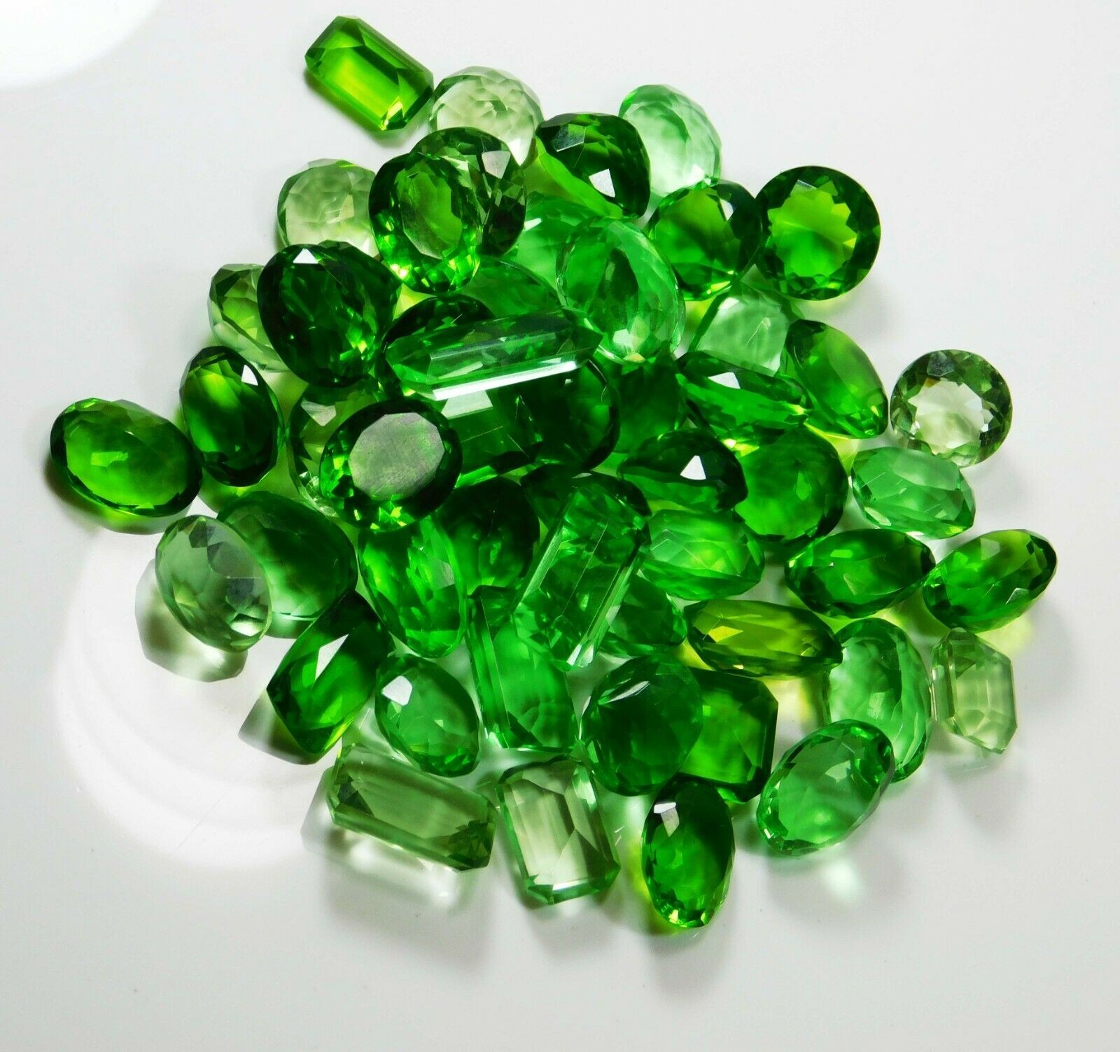 NATURAL Green Peridot 100 Ct CERTIFIED Loose Gemstone Lot For Jewelry Making