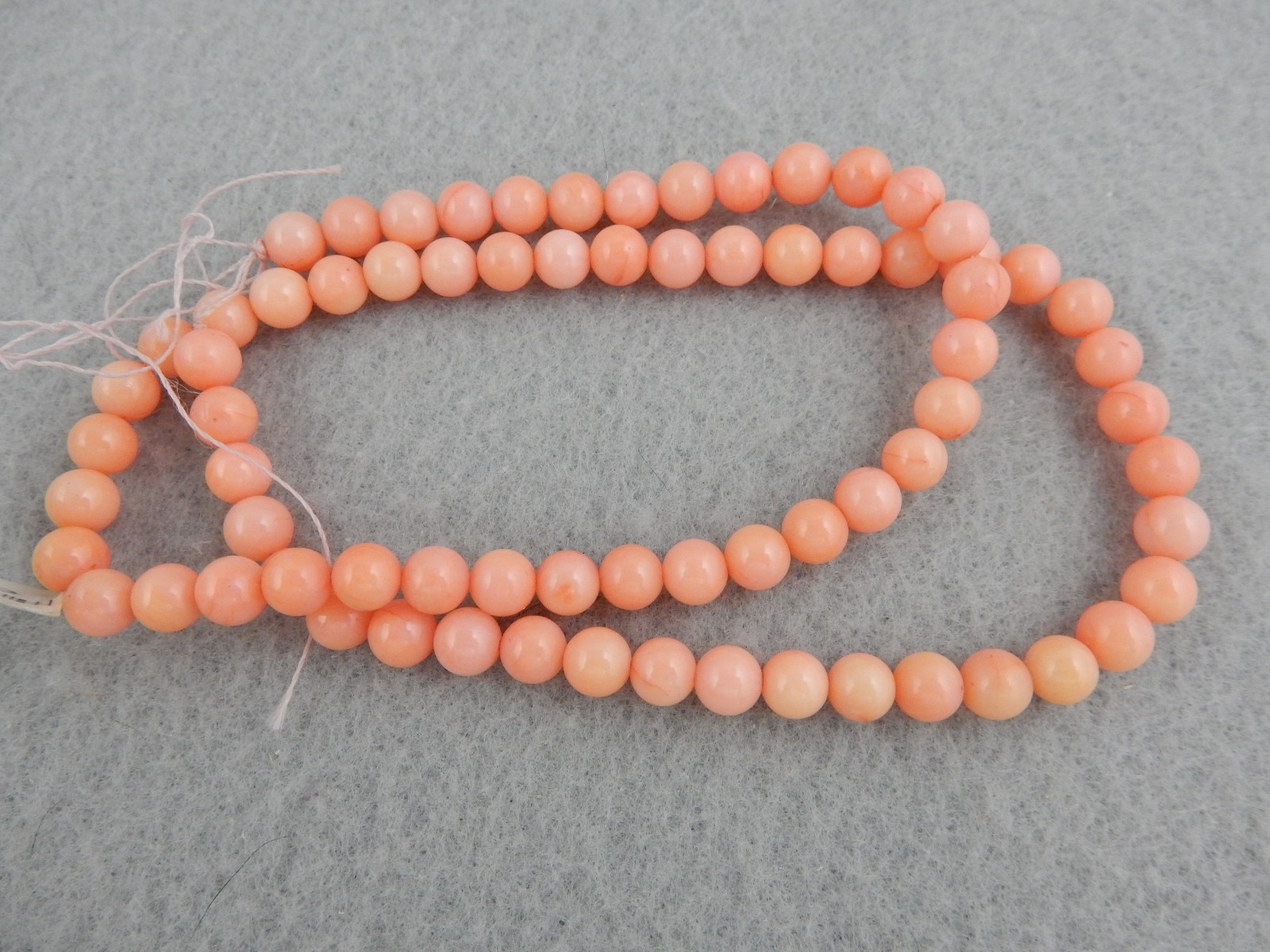 AAA Grade Round Pink Salmon Coral Beads 6 MM Natural Color 15.5″ Strand NOS