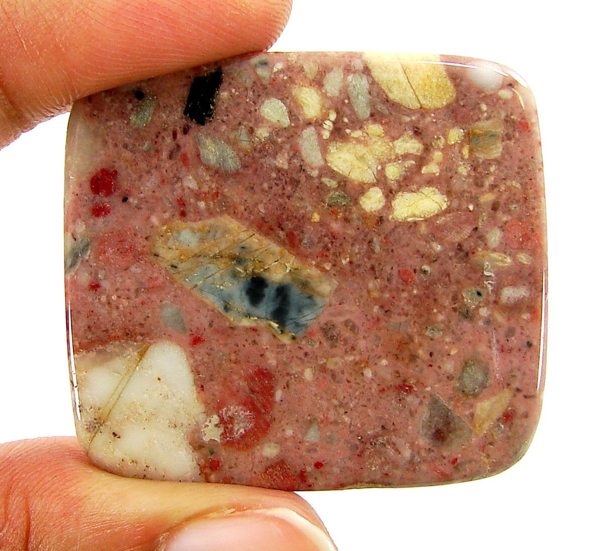91.20 Ct Natural Chert Breccia Loose Gemstone Cabochon Wire Wrap Stone – 1532