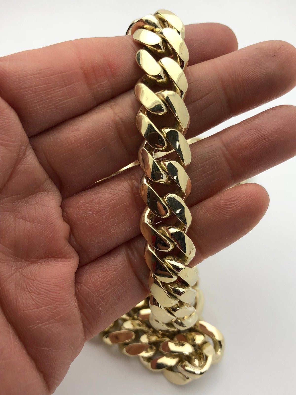 10k Yellow Gold Solid Heavy Miami Cuban Link Chain Necklace 24″ 7mm 229.9gram