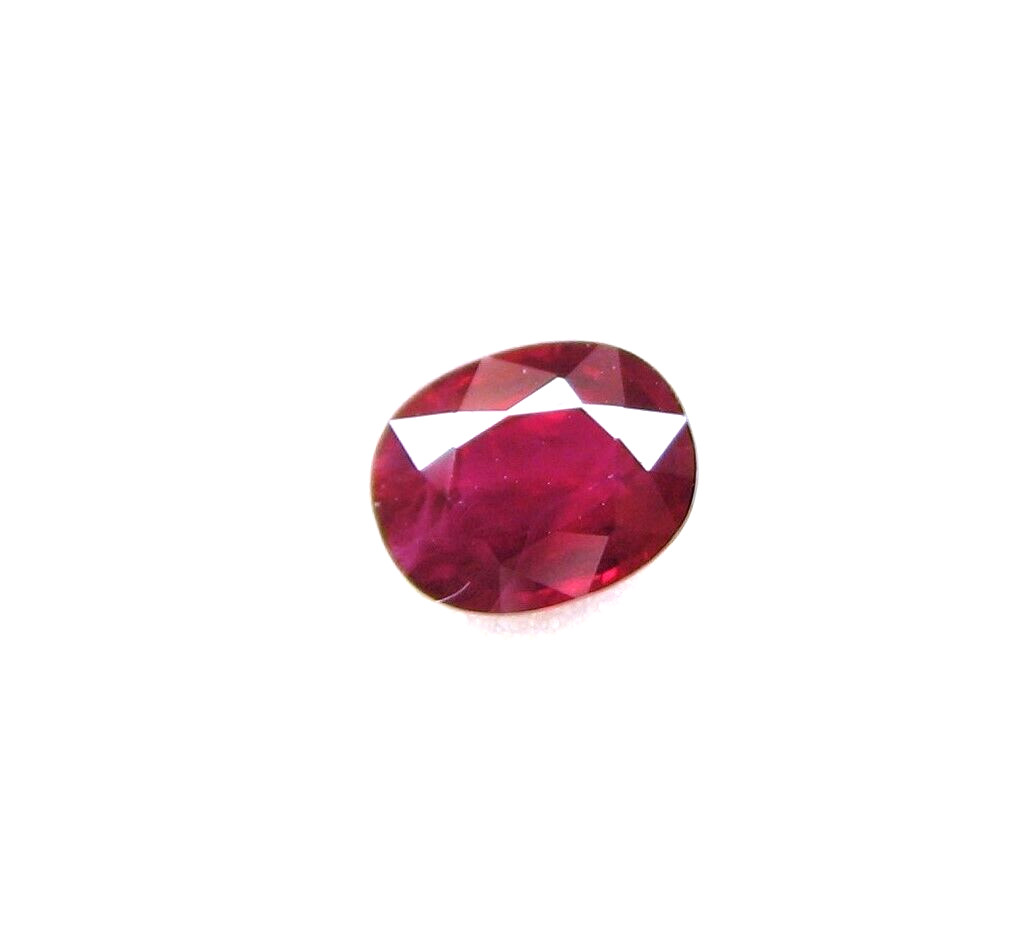 Natural Loose Gem Oval Thai Ruby Cherry Red 1.15 Carats 6.8×5.4×3.5 MM LxWxD